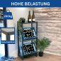 Preview: DanDiBo Beverage crate rack 2 crates with shelf Narrow metal Standing 96541 Beverage crate holder 100 cm Beverage crate stand Bottle crate rack