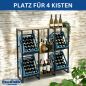 Preview: DanDiBo Getränkekistenregal 4 Kisten mit Ablage Holz Metall 96564 Getränkeregal Kistenregal Getränkekistenhalter