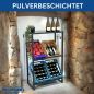 Preview: DanDiBo Getränkekistenregal 4 Kisten mit Ablage Schmal Metall Stehend 96547 Getränkekistenhalter 112 cm Getränkekistenständer Flaschenkistenregal