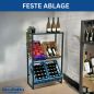 Preview: DanDiBo Getränkekistenregal 4 Kisten mit Ablage Schmal Metall Stehend 96547 Getränkekistenhalter 112 cm Getränkekistenständer Flaschenkistenregal