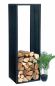 Preview: DanDiBo Kaminholzregal Innen Metall Schwarz Kaminholzständer 96430 150 cm Holzkorb Kaminholzhalter Holzregal