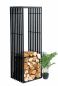 Preview: DanDiBo Kaminholzregal Innen Metall Schwarz Kaminholzständer 96430 150 cm Holzkorb Kaminholzhalter Holzregal