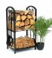 Preview: DanDiBo firewood rack indoor metal black 72 cm firewood stand with fireplace set 96431 firewood trolley firewood holder