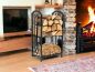 Preview: DanDiBo firewood rack indoor metal black 72 cm firewood stand with fireplace set 96431 firewood trolley firewood holder