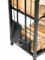 Preview: DanDiBo firewood rack indoor metal black 72 cm firewood stand with fireplace set 96431 firewood trolley firewood holder
