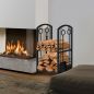 Preview: DanDiBo firewood rack indoor metal black 72 cm firewood stand with fireplace set 96431 firewood trolley firewood holder