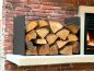 Preview: DanDiBo Firewood Rack Indoor Metal Black Firewood Rack with Back Wall Hanging 96432 Wood Basket Firewood Holder
