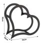 Preview: DanDiBo Firewood Rack Indoor Metal Black Standing Heart 52 cm Firewood Stand 96469 Firewood Holder Firewood Rack Firewood Rack