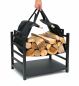 Preview: DanDiBo Firewood Rack Indoor Metal Black Standing with Carrying Bag 45 cm Firewood Stand 96466 Firewood Holder Firewood Rack Firewood Rack