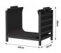 Preview: DanDiBo Firewood Rack Indoor Metal Black Standing with Carrying Bag 45 cm Firewood Stand 96466 Firewood Holder Firewood Rack Firewood Rack