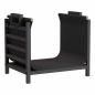 Preview: DanDiBo Firewood Rack Indoor Metal Black Standing with Carrying Bag 45 cm Firewood Stand 96466 Firewood Holder Firewood Rack Firewood Rack