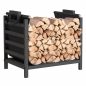 Preview: DanDiBo Firewood Rack Indoor Metal Black Standing with Carrying Bag 45 cm Firewood Stand 96466 Firewood Holder Firewood Rack Firewood Rack