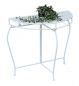 Preview: DanDiBo console table wall table white 96313 side table metal 75 cm garden table half table table half round half round table wall console console wall