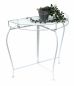 Preview: DanDiBo console table wall table white 96313 side table metal 75 cm garden table half table table half round half round table wall console console wall