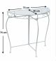 Preview: DanDiBo console table wall table white 96313 side table metal 75 cm garden table half table table half round half round table wall console console wall