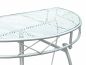 Preview: DanDiBo console table wall table white 96313 side table metal 75 cm garden table half table table half round half round table wall console console wall