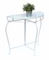 Preview: DanDiBo console table wall table white 96313 side table metal 75 cm garden table half table table half round half round table wall console console wall