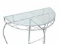 Preview: DanDiBo console table wall table white 96313 side table metal 75 cm garden table half table table half round half round table wall console console wall