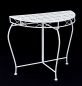 Preview: DanDiBo console table wall table white 96313 side table metal 75 cm garden table half table table half round half round table wall console console wall