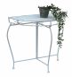 Preview: DanDiBo console table wall table white 96313 side table metal 75 cm garden table half table table half round half round table wall console console wall