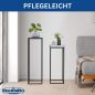 Preview: DanDiBo Pflanzenständer 96587 Metall 100 cm und 70 cm Schwarz Eckig 2er Set Beistelltisch Hoch Blumenhocker Blumenständer Modern Design