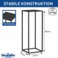 Preview: DanDiBo Pflanzenständer Metall Schwarz Eckig 80 cm 96588 Beistelltisch Hoch Blumenhocker Blumenständer Design Modern