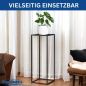 Preview: DanDiBo Pflanzenständer Metall Schwarz Eckig 80 cm 96588 Beistelltisch Hoch Blumenhocker Blumenständer Design Modern