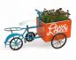 Preview: DanDiBo Blumenfahrrad für Garten Metall Stehend Fahrrad Blau Orange 96530 Pflanzfahrrad Dekofahrrad Blumenständer