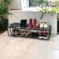 Preview: DanDiBo Schuhregal Metall Schwarz 2 Ebenen 96549 Schuhablage Schuhständer Modern Stabil Massiv Schuhschrank Ablage