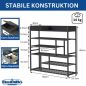 Preview: DanDiBo Shoe Rack Space-Saving Metal Black Modern 6 Tiers 100 cm with Shelf Shoe Stand with Storage Shoe Organizer Shoe Storage Shelf Design