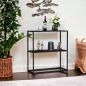 Preview: DanDiBo Console table Metal Black Narrow with 2 levels Modern 80x80x25 cm Shelf Standing shelf 96473 Metal shelf with shelf