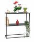 Preview: DanDiBo Console table Metal Black Narrow with 2 levels Modern 80x80x25 cm Shelf Standing shelf 96473 Metal shelf with shelf