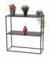 Preview: DanDiBo Console table Metal Black Narrow with 2 levels Modern 80x80x25 cm Shelf Standing shelf 96473 Metal shelf with shelf