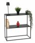 Preview: DanDiBo Console table Metal Black Narrow with 2 levels Modern 80x80x25 cm Shelf Standing shelf 96473 Metal shelf with shelf