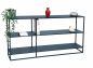 Preview: DanDiBo Console table Metal Black Narrow with 3 levels Modern 140x70x25 cm Shelf Standing shelf 96471 Metal shelf with shelf