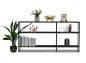 Preview: DanDiBo Console table Metal Black Narrow with 3 levels Modern 140x70x25 cm Shelf Standing shelf 96471 Metal shelf with shelf
