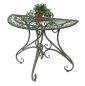 Preview: Tisch Halbrund Wandtisch Halbtisch 130434 Beistelltisch aus Metall 90 cm Gartentisch Konsole