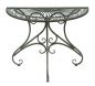Preview: Tisch Halbrund Wandtisch Halbtisch 130434 Beistelltisch aus Metall 90 cm Gartentisch Konsole