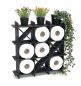 Preview: DanDiBo Toilettenpapierhalter Schwarz Holz Tic Tac Toe 96421 Klopapierhalter WC Freistehend Ersatzrollenhalter Papierhalter Rollenhalter