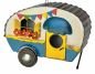 Preview: DanDiBo Vogelhaus zum Aufhängen Metall Deko Wohnwagen Wetterfest 96254 Nistkasten Futterstation für Vögel Shabby mit Kette Caravan Camper Balkon