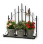 Preview: DanDiBo Wandblumenhalter Metall Schwarz 50 cm Wandregal 96237 Blumenständer Blumenregal Wandtopfhalter