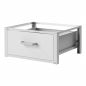 Preview: DanDiBo Washing machine base with drawer Metal White 96502 Washing machine base Washing machine pedestal Raised pedestal Modern Rubberised