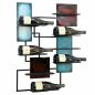 Preview: DanDiBo Wine Rack Wall Metal Black 8 Bottles Narrow 96618 Design Bottle Rack Modern Wine Holder