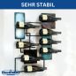 Preview: DanDiBo Wine Rack Wall Metal Black 8 Bottles Narrow 96618 Design Bottle Rack Modern Wine Holder