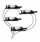 Preview: DanDiBo Wine rack Metal Black Heart 96417 Bottle rack for 4 bottles 65 cm Bottle holder Wall Wall shelf