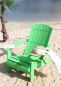 Preview: DanDiBo Strandstuhl Sonnenstuhl aus Holz Grün Gartenstuhl klappbar Adirondack Chair Deckchair