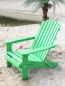 Preview: DanDiBo Strandstuhl Sonnenstuhl aus Holz Grün Gartenstuhl klappbar Adirondack Chair Deckchair