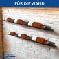 Preview: Weinregal Wand Metall 6 Flaschen Schwarz Linea 2er Set schwebende Weinhalterung Flaschenregal Schmal