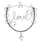 Preview: DanDiBo wire picture heart love door wreath 3102 wall wreath wall picture wire sign wall decoration decoration metal