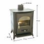 Preview: EEK A+ Wood-burning stove Wood Verso 1 wood-burning stove 7.5 kW Fireplace Stove Long-burning stove Workshop stove Swedish stove Cottage stove Heating stove